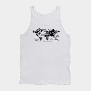 World Continents Map Tank Top